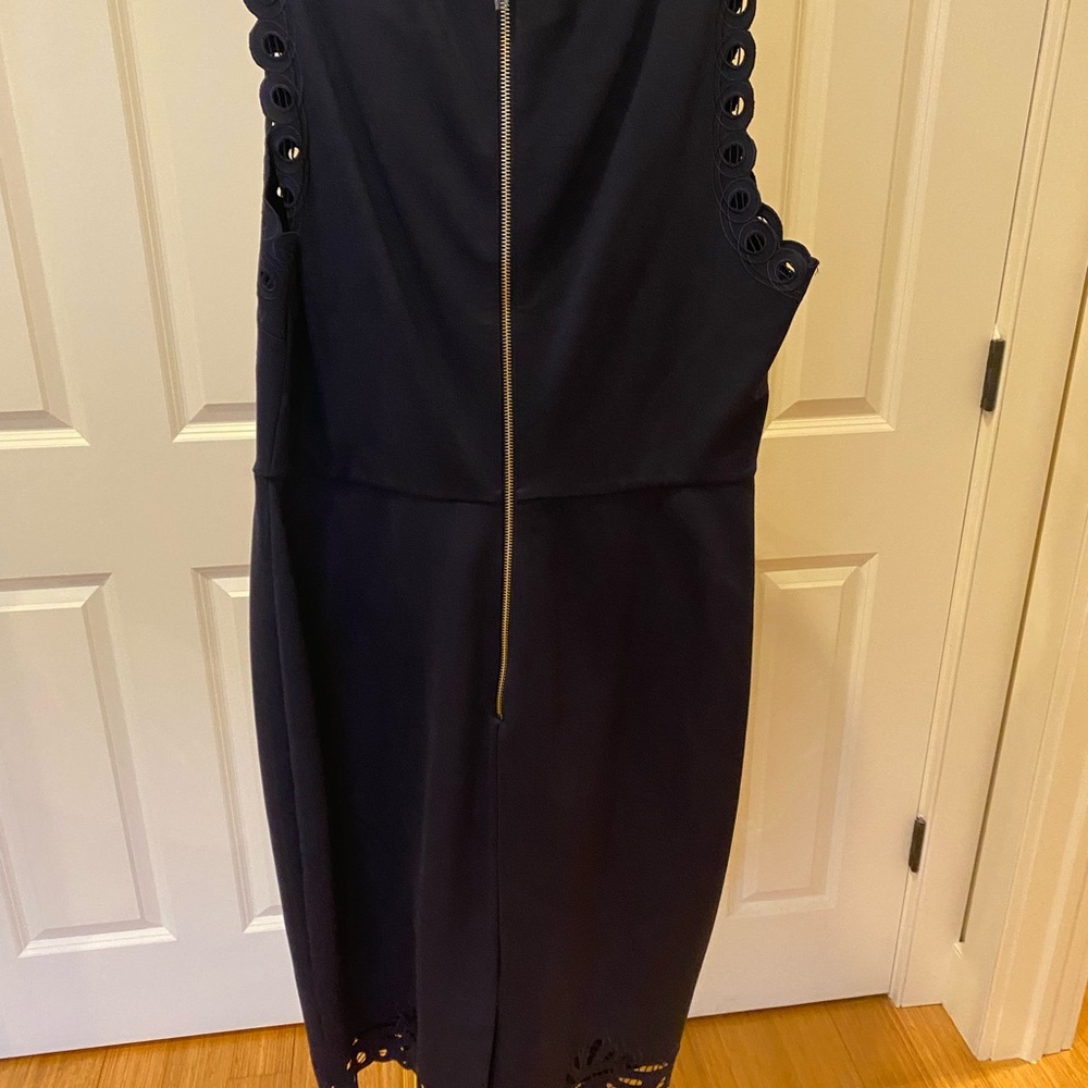 Ted Baker Verita Cut out Navy Dress - Picture 5 of 8